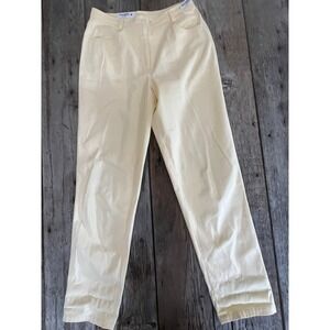 Michele Thats Fashion Yellow Slim Line Straight Leg Trousers Pants D42 GB16 F44